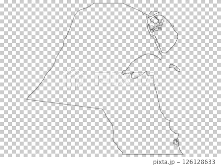 科威特空白地圖 126128633