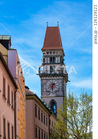 The town hall of Passau, Germany is located in the old town of Passau on the Rathausplatz, near the banks of the Danube The town hall of Passau, Germany is located in the old town of Passau on the Rathausplatz, near the banks of the Danube 126129121