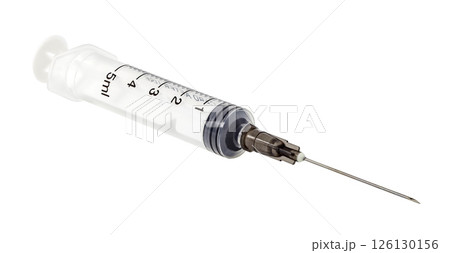 medical new syringe with needle isolated on white background with clipping path medical new syringe with needle isolated on white background with clipping path 126130156