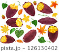 焼き芋、さつまいものイラスト(しずる感、リアル、写真、秋) 126130402