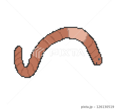 ミミズ_ドット絵 126130519