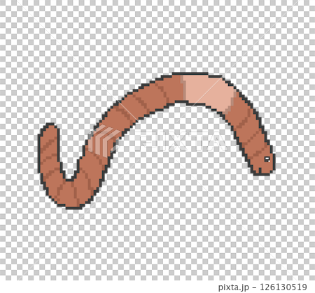 ミミズ_ドット絵 126130519
