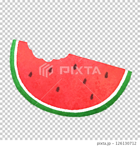 被咬過的西瓜的插圖 126130712
