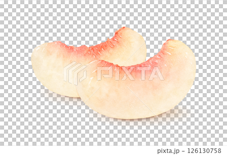 桃のイラスト 水彩 白桃 もも 126130758