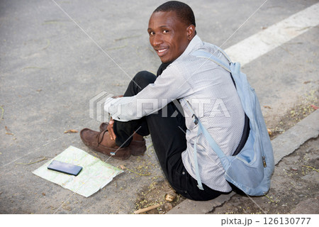 portrait of young man, smiling. portrait of young man, smiling. 126130777
