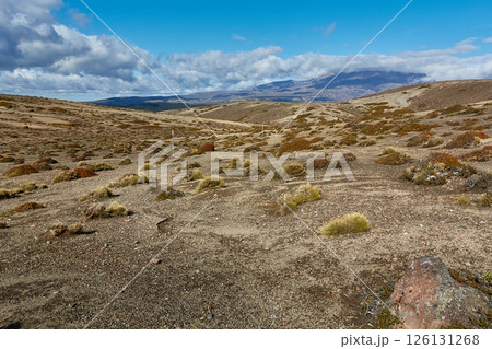 Hiking landscape in Tongariro National Park, New Zealand Hiking landscape in Tongariro National Park, New Zealand 126131268