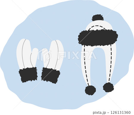 Stylish Winter Accessories An Illustration of Mittens and a Hat Designed for Cozy Fashion and Warmth Stylish Winter Accessories An Illustration of Mittens and a Hat Designed for Cozy Fashion and Warmth 126131360
