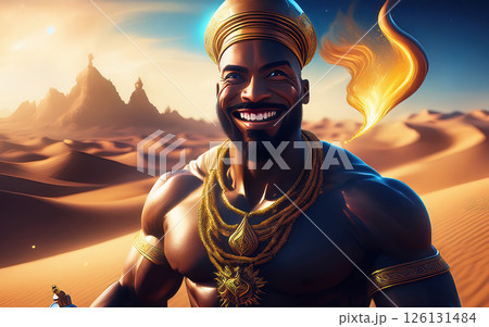 Generative AI Illustration Magic genie Generative AI Illustration Magic genie 126131484