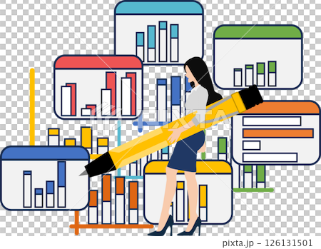 データを分析するイラスト 126131501