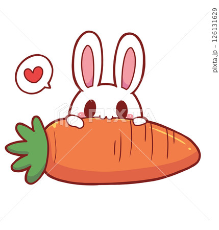 ニンジンとウサギ ニンジンとウサギ 126131629