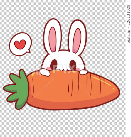 ニンジンとウサギ ニンジンとウサギ 126131629