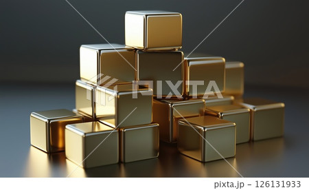 Shiny Towers Of Cubes 126131933