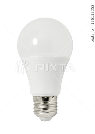 energy saving LED light bulb isolated on white background with clipping path 126132352