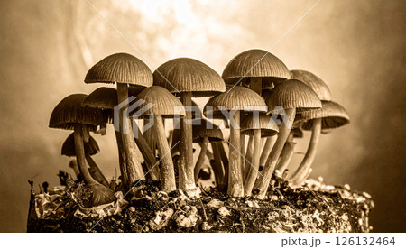 mushrooms cultivation in farm 126132464