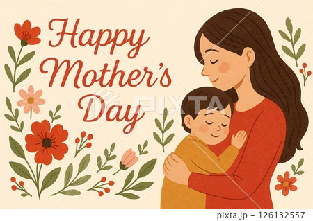 Happy Mother's Day Card AI Generated Floral Design Happy Mother's Day Card AI Generated Floral Design 126132557