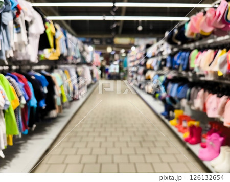 Abstract blurred background of a supermarket counter. blurred supermarket background Abstract blurred background of a supermarket counter. blurred supermarket background 126132654