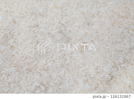 Top view of white rice seed texture background Top view of white rice seed texture background 126132867