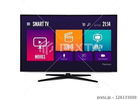 VOD multimedia TV streaming concept 126133089