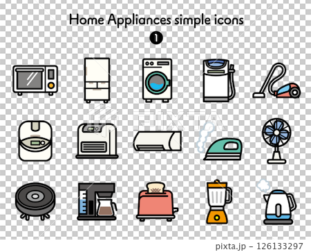 Icon collection Home appliances 126133297