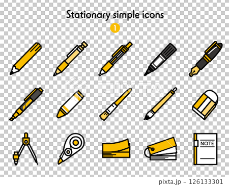 アイコン集 文房具 126133301