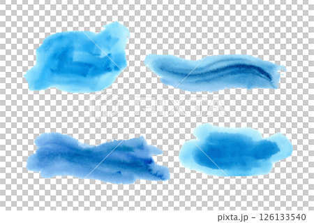 Set of blue spot silhouettes in different shades and shapes. Watercolor hand drawn templates for nautical themed designs, children's books, educational materials, decor, wrapping paper, label, banner Set of blue spot silhouettes in different shades and shapes. Watercolor hand drawn templates for nautical themed designs, children's books, educational materials, decor, wrapping paper, label, banner 126133540