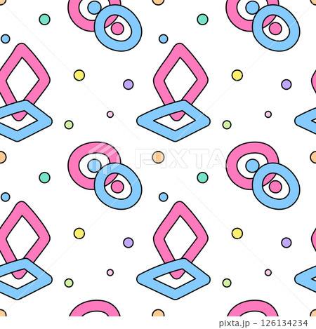 Colorful Geometric Pattern with Circles, Rhombuses, and Confetti Colorful Geometric Pattern with Circles, Rhombuses, and Confetti 126134234