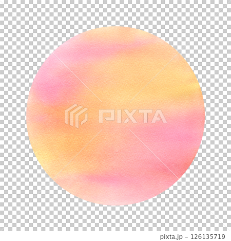 A watercolor illustration of a sunset with pastel pink and orange hues, creating a serene and calming atmosphere. Perfect for backgrounds, nature, and tranquil, peaceful designs. 126135719