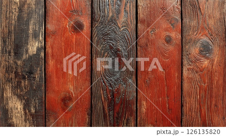 Polished redwood planks showing knots and woodgrain texture. Natural brown wooden surface, carpentry design element. Rustic timber boards perfect for background, flooring, wall panel decor. Polished redwood planks showing knots and woodgrain texture. Natural brown wooden surface, carpentry design element. Rustic timber boards perfect for background, flooring, wall panel decor. 126135820