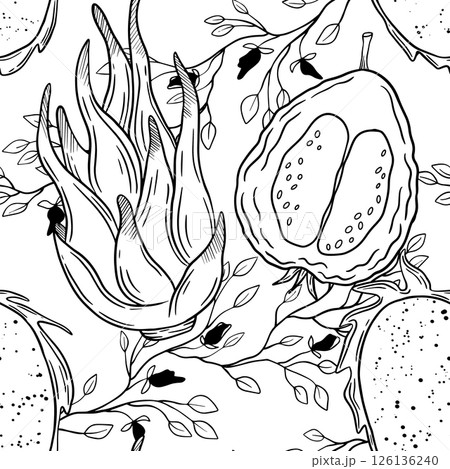 Tropical Fruits and Leaves Design Pattern for Your Coloring Book Enjoyment and Relaxation Tropical Fruits and Leaves Design Pattern for Your Coloring Book Enjoyment and Relaxation 126136240