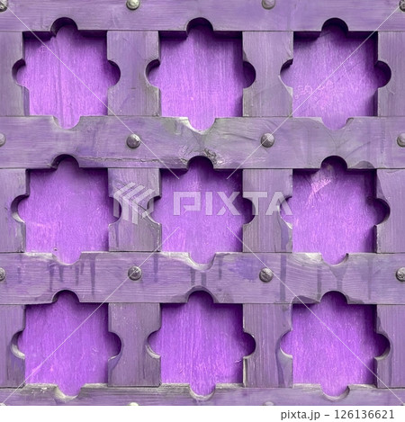 Endless castle wall pattern. Seamless castle wall wallpaper, wooden color ornament. Endless castle wall pattern. Seamless castle wall wallpaper, wooden color ornament. 126136621