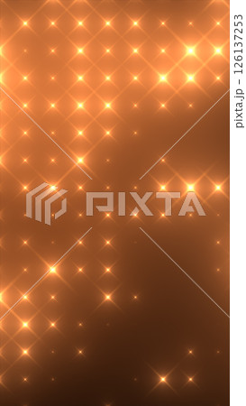Radiant golden star pattern on a warm amber background, creating a festive and luxurious abstract texture 126137253