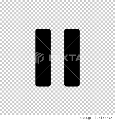 暫停圖標的線條繪圖插圖，材料，圖標，簡單，無背景 126137752