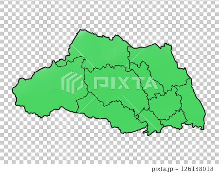 少しゆるい埼玉県地図 地域分け 126138018