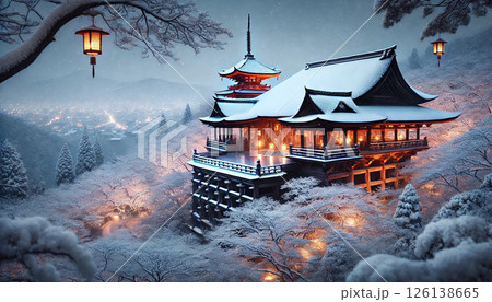 清水寺の雪景色 126138665
