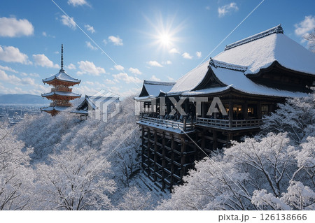清水寺の雪景色 126138666