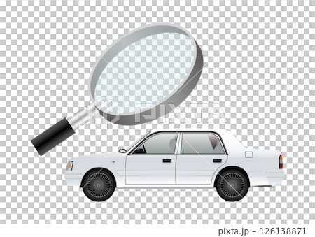 車と虫眼鏡 車と虫眼鏡 126138871