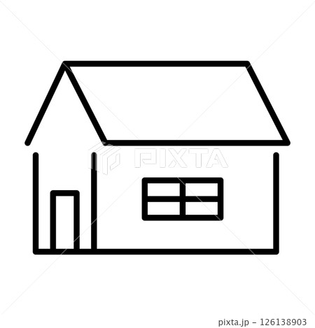 不動産物件の戸建ての線画アイコン 126138903