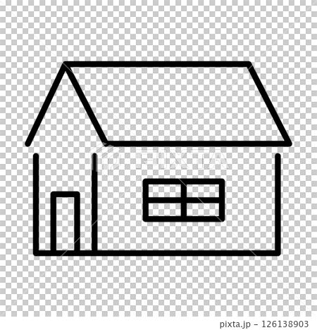 不動産物件の戸建ての線画アイコン 126138903
