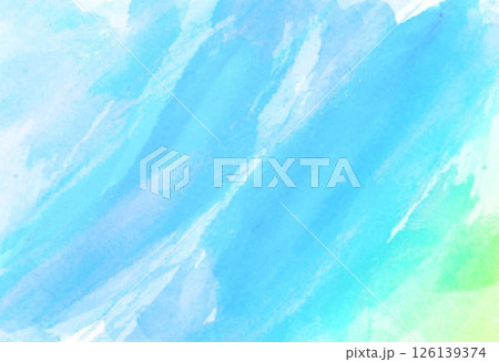 水彩ペイント背景青色 126139374