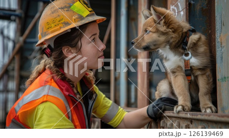 Rescue of animals affected by disasters. Volunteering. Help. Rescue of animals affected by disasters. Volunteering. Help. 126139469