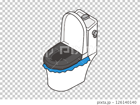 簡易トイレ・自宅のイラスト 簡易トイレ・自宅のイラスト 126140140