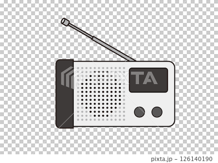 防災ラジオのイラスト・正面 126140190