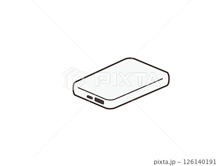 モバイルバッテリーのイラスト モバイルバッテリーのイラスト 126140191