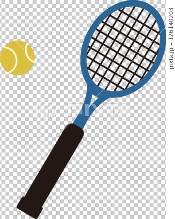 Tennis racket and ball illustration material 126140203