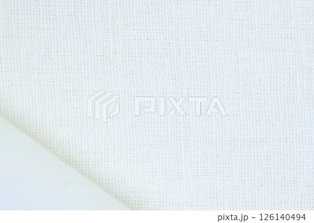 white cream hemp viscose natural fabric cloth color, sackcloth rough texture of textile fashion 126140494