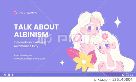 Hand-Drawn Vector Design for Albinism Awareness Day Promotion Video Thumbnail 126140804