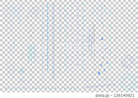 A set of simple decorative borders and lines that evoke the image of rain (wavy lines, wavy patterns, dotted lines) A set of simple decorative borders and lines that evoke the image of rain (wavy lines, wavy patterns, dotted lines) 126140921