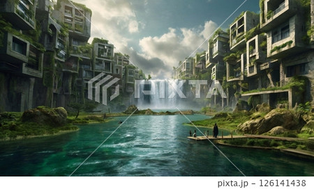 雲を越えてたどり着いたのは、空に浮かぶ緑の楽園 126141438