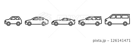 自動車のアイコンセット 126141471