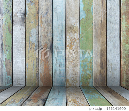 Room interior vintage with colorful wooden. Room interior vintage with colorful wooden. 126141600